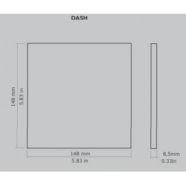 Point and Dash Grey 15x15cm.