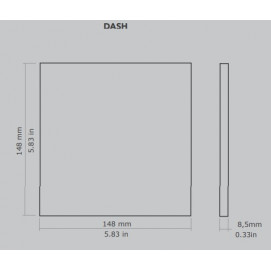 Dash Titanium Silver 15x15cm.
