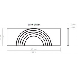 Glow Decor Grey Gloss 5,2x16cm.