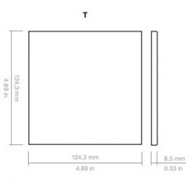 T Greige Gloss 12,5x12,5cm.