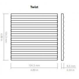 Twist Vapor Titanium Blue Gloss 12,5x12,5cm.