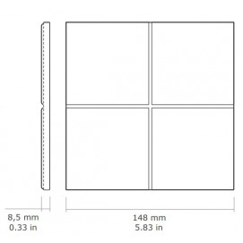 Raster Grid M Chalk Matt 15x15cm.