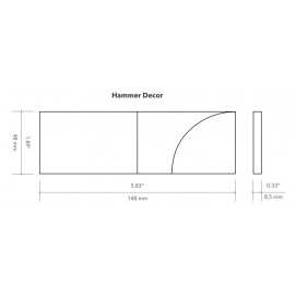 Hammer Decor Aqua 5x15 cm.
