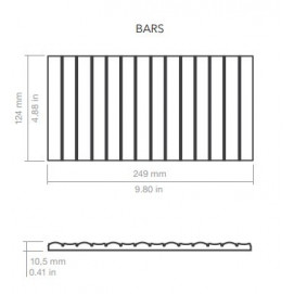 Faces Bars Coal 12,5x25cm.