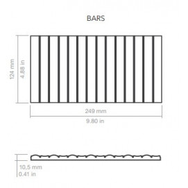 Faces Bars Grey 12,5x25cm.