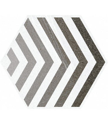 Hexagono Lacroix Gris 23x26,6x0,9cm.