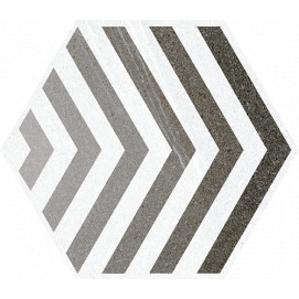 Hexagono Lacroix Gris 23x26,6x0,9cm.