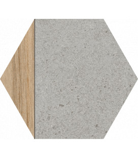 Hexagono Ligard Gris 23x26,6x0,9cm.