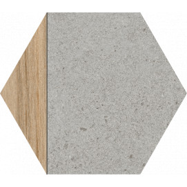 Hexagono Ligard Gris 23x26,6x0,9cm.