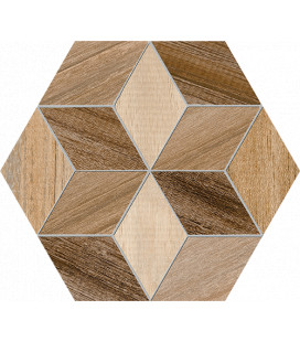 Hexagono Freret Multicolor 23x26,6x0,9cm.