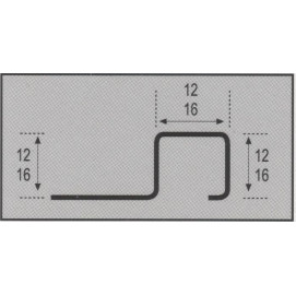 Perfil y Listelo Cuadrado Acero 12-C/1 260cm.