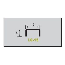 Listelo Cuadrado Acero LC-15 120cm.