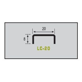 Listelo Cuadrado Acero LC-20 120cm.