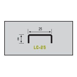 Listelo Cuadrado Acero LC-25 120cm.