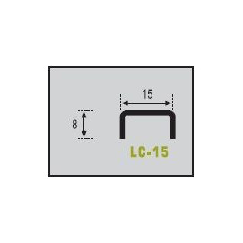 Listelo Cuadrado Acero Rombo LC-15 120cm.