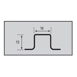 Listelo Acero L-16 250cm.