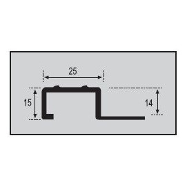 Peldaño-14 Acero 250cm.