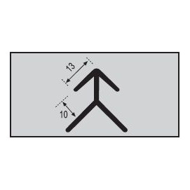 Perfil Flecha Aluminio 260cm.