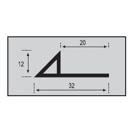 Perfil Bisel Aluminio 260cm.