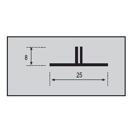 Base Listelo Aluminio 250cm.