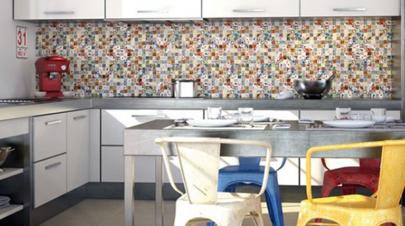 MOSAICS ON THE WALLS: A NOTE OF CHEERFULNESS AT HOME.