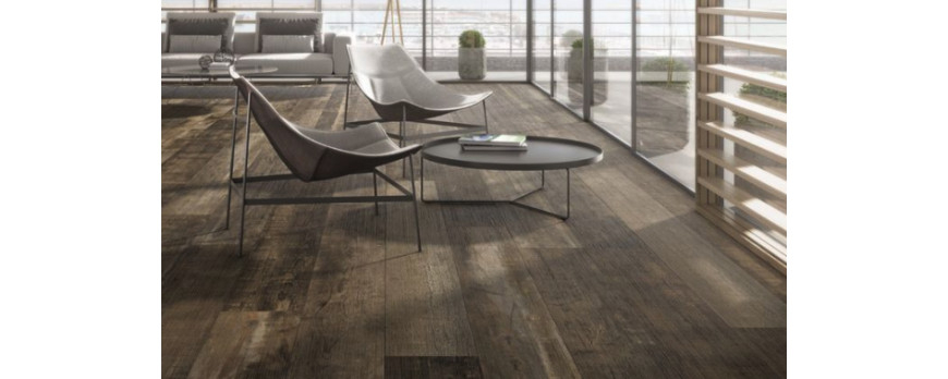 Porcelain floor tiles imitation wood